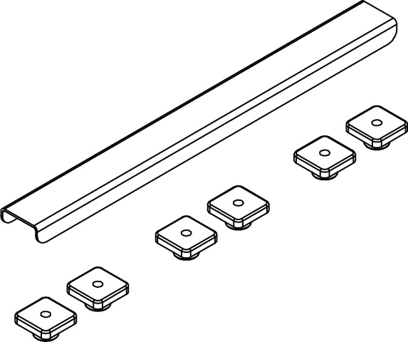 Kermi BC Abdeckung Rinne Basic für LINE Boards, grau Länge 700mm (mit 4 Schrauben) 6035227