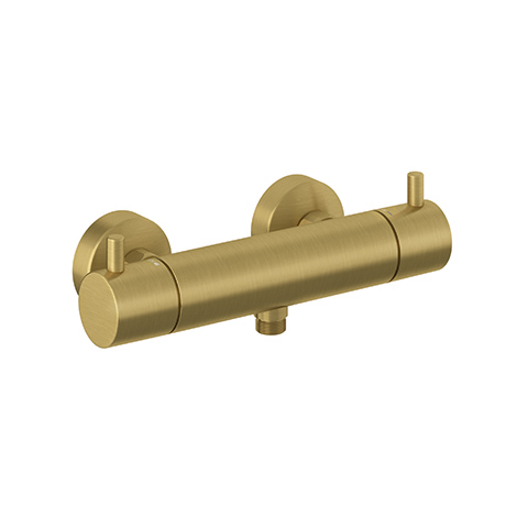 Kludi BOZZ Thermostat-Brausearmatur ohne Brausegarnitur brushed gold 35203N038
