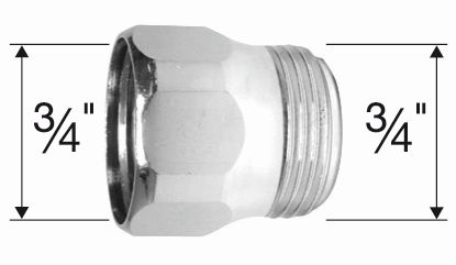 Neoperl Reduziernippel ADIA Messing verchromt, IG 3/4" x AG 3/4" 33816046