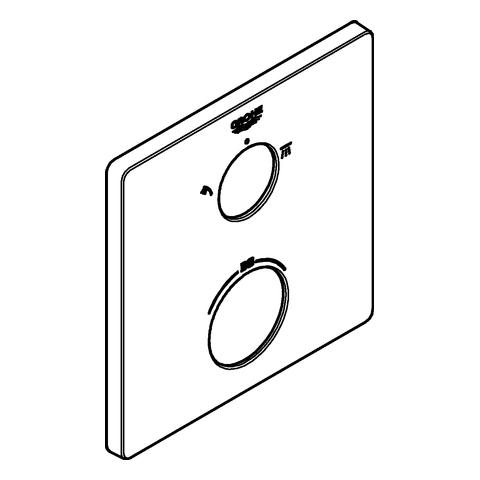 Grohe Rosette für Thermostat-Fertigmontagesets chrom 49078000