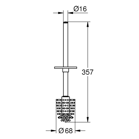 Grohe Ersatzbürste Selection Cube für Bürstengarnitur 40868000