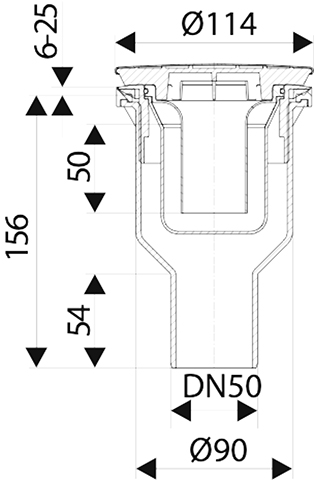 Ideal Standard Anschluss für Duschwannen K863767 weiß