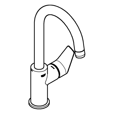 Grohe Einhand-Waschtisch-Batterie BauEdge L-Size chrom Push-Open Ablaufgarnitur 23911001
