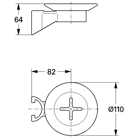 Grohe Seifenschale für Brausestange 28168 chrom 28186000