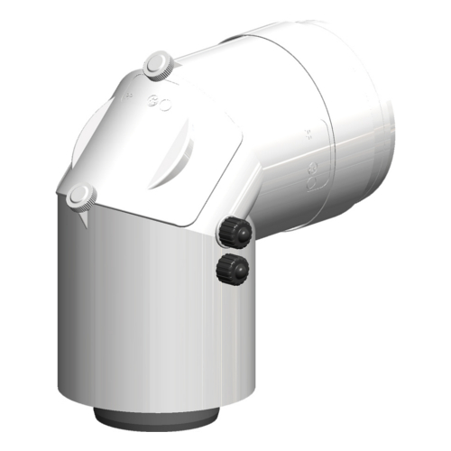 Atec PolyTwin 87 Grad-Kontroll-Bogen mit Messöffnung DN80/125 1819