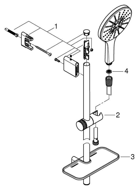 Grohe Brausestangenset Rainshower 150 SmartActive 900mm 9,5l chrom 26594000