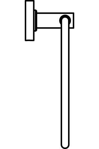 Ideal Standard Handtuchring IOM schwenkbar schwarzes satiniertes A9130XG