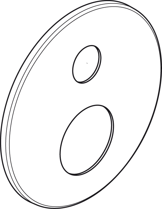 Ideal Standard Rosette, für Badearmatur, d:163mm A861203AA