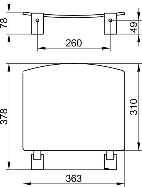 Keuco Klappsitz Plan Wandmontage, verchromt/lichtgrau 14980010038