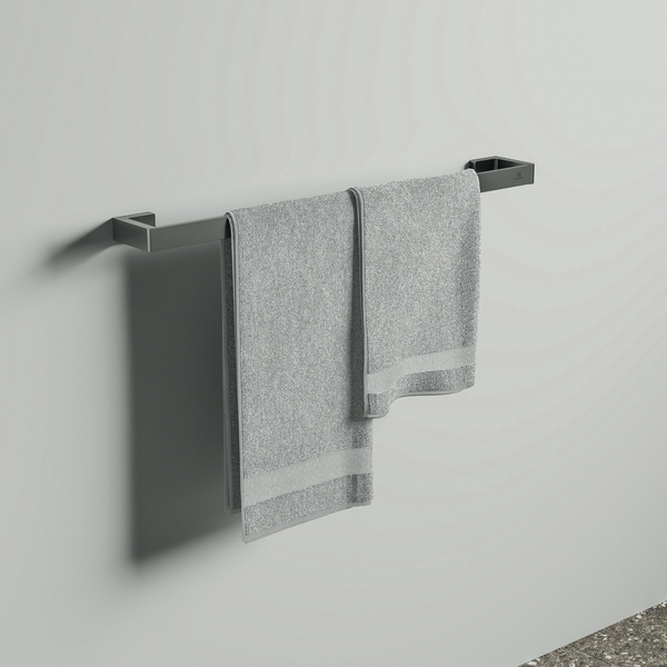 Ideal Standard Handtuchstange Conca Cube, 600mm, eckig, grau metallic T4498A5