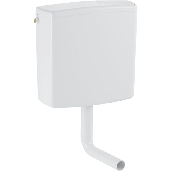 Geberit AP140 AP-Spülkasten 2-Mengen-Spülkasten halbhochhängend, Wasseranschluss links/mitte/rechts weiß-alpin, verschr. 140.314.11.1