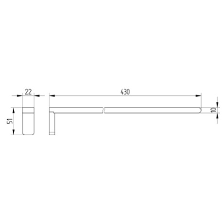 Avenarius Handtuchhalter einarmig 43cm 2401410010