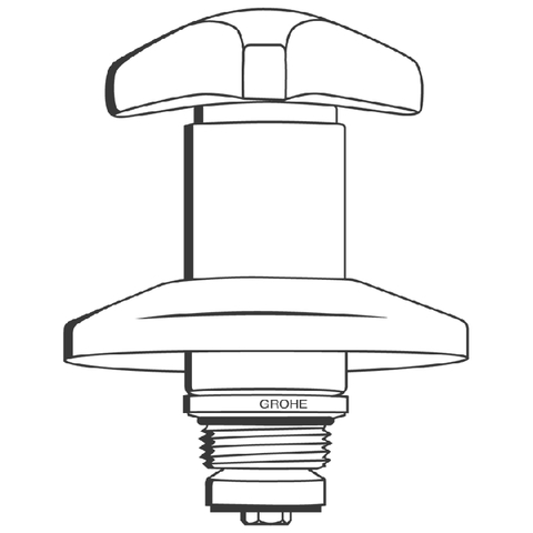 Grohe Oberteil für Unterputz-Ventile Trecorn Griff mit Markierung rot 3/4" chrom 11505000