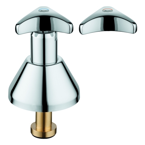 Grohe Oberteil für Unterputz-Ventile Trecorn Griff mit Markierung blau 1/2" chrom 11330000