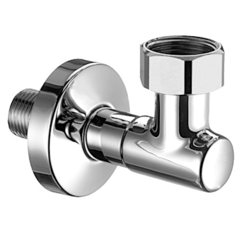 Schell Wasserzähler-Anschlussbogen Plombiervorrichtung, 3/4" Überwurfmutter, 1/2", chrom 101020699
