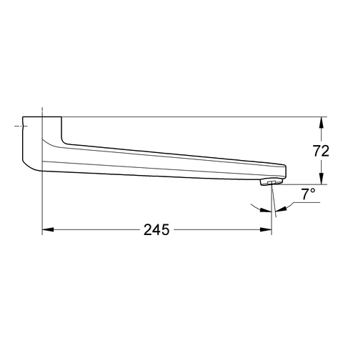 Grohe Gussauslauf chrom für Einhandmischer 13271000