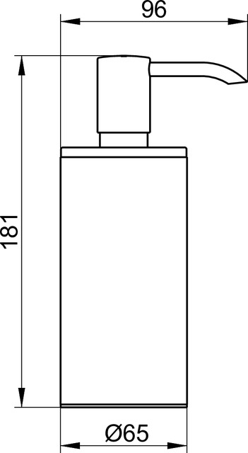 Keuco Lotionspender Standmodell Plan Pumpe/Kunststoffeinsatz, verchromt 14952010100