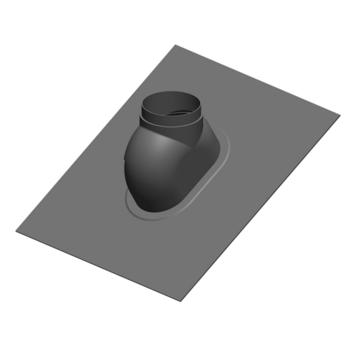 Atec PolyTwin Schrägdachpfanne 5-45 Grad DN60/100-DN80/125, schwarz, 470x560mm 1556