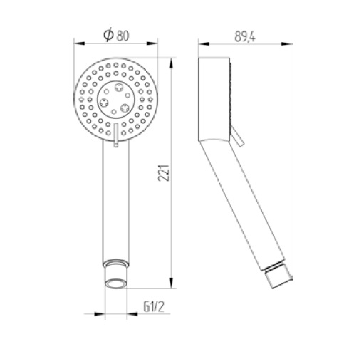 Avenarius Handbrause 3-fach verstellbar 9007355010
