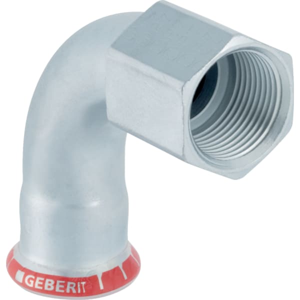 Geberit Mapress C-Stahl Übergangsbogen 90 Grad mit IG d54-Rp2 verzinkt 20562