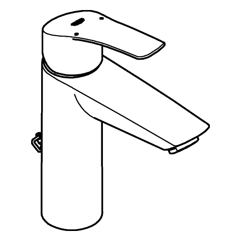 Grohe Einhand-Waschtisch-Batterie Eurosmart chrom M-Size versenkbare Kette 23323003