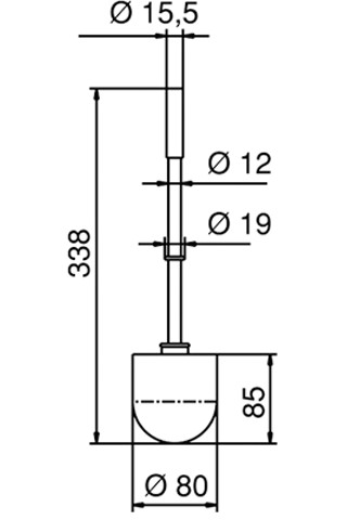 Ideal Standard JADO Ersatzbürstenkopf, für Toilettenbürstengarnitur H960643NU