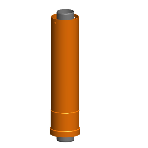 Atec PolyTwin Verlängerung Dachhochführung DN60/100 ziegelrot Aufbaulänge 955mm 620457