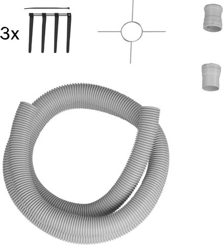 Buderus Set-Flexleitung d:60, 12,5m 12,5m Flexrohr, Montagekreutz, 4xAbstandshalter 7738112524