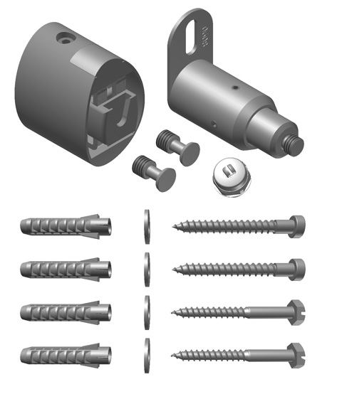 Kermi Befestigungs-Set 2 Ideos RAL9016 ZB03420001