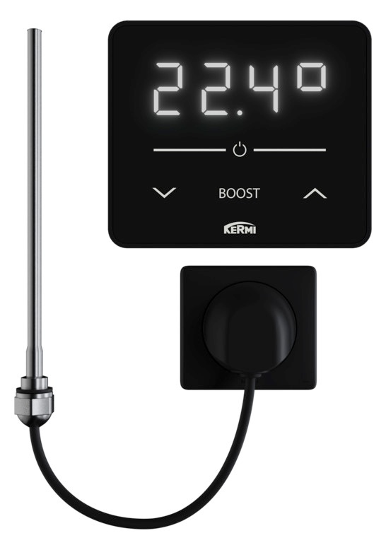 Kermi Heizeinssatz WWS, 1500 Watt Schutzklasse 1, schwarz, RAL9017 ZE04360012