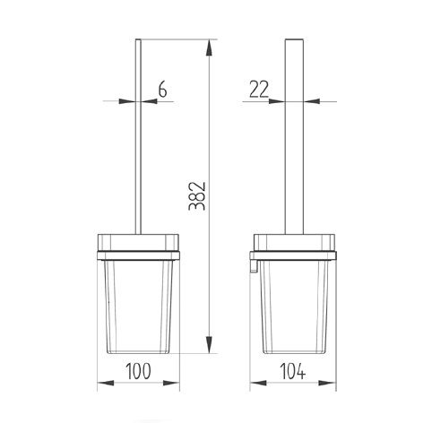 Avenarius Toilettenbürstengarnitur mit Schallschutzring 4802201010