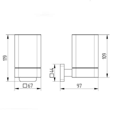 Avenarius Glashalter mit Glas 2401100010