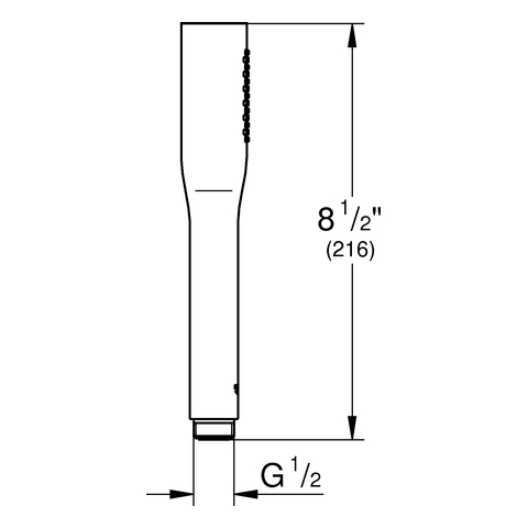 Grohe Handbrause Euphoria C Stick Durchfluss 9,5l/min chrom 27400000