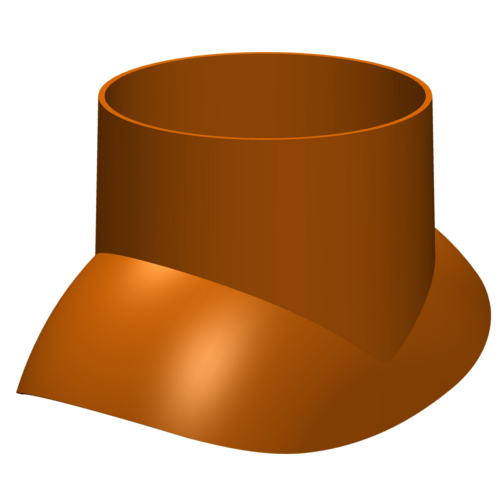 Atec PolyTwin Adapter für Klöber Pfanne rot DN60/100-DN80/125 , 20-50 Grad 1247