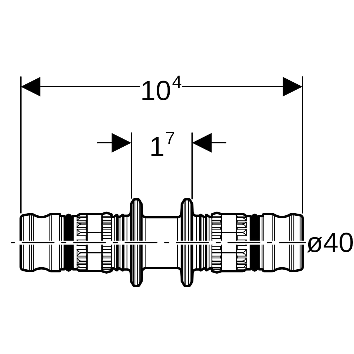 Geberit Mepla Kupplung PVDF d40 625.505.00.5