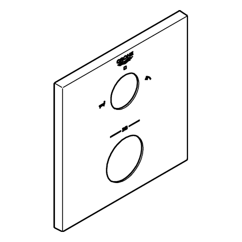 Grohe Rosette eckig für Thermostat-Fertigmontagesets chrom 49103000