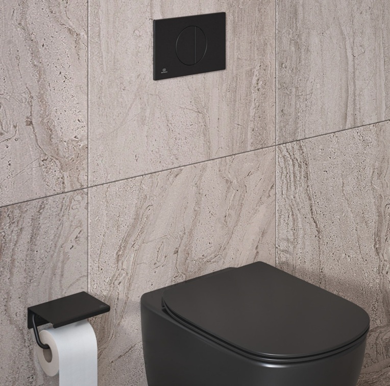 Ideal Standard Papierrollenhalter Alu+ schwarzes satiniertes BD592XG