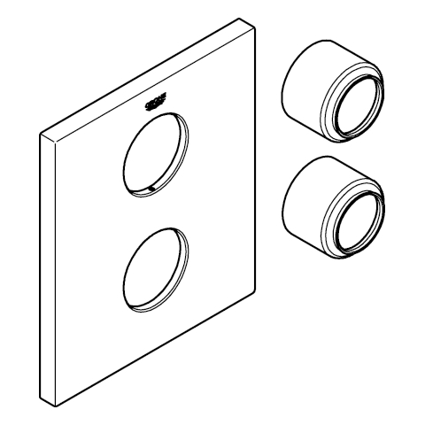 Grohe Rosette chrom für Thermostate 47785000
