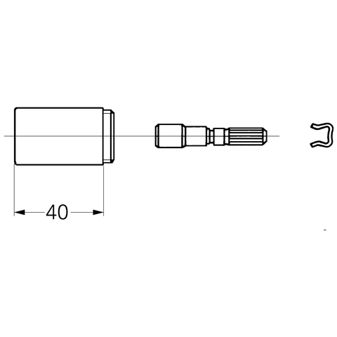 Grohe Verlängerungsset für UP-Ventile DN15 chrom, 40mm 6427000