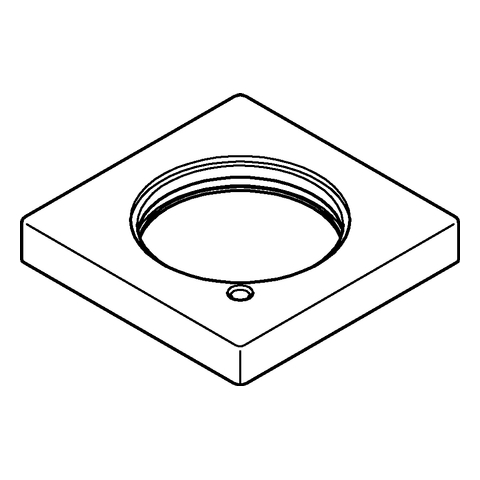 Grohe Rosette eckig für Waschtischbatterien ohne Zugstange chrom 48421000