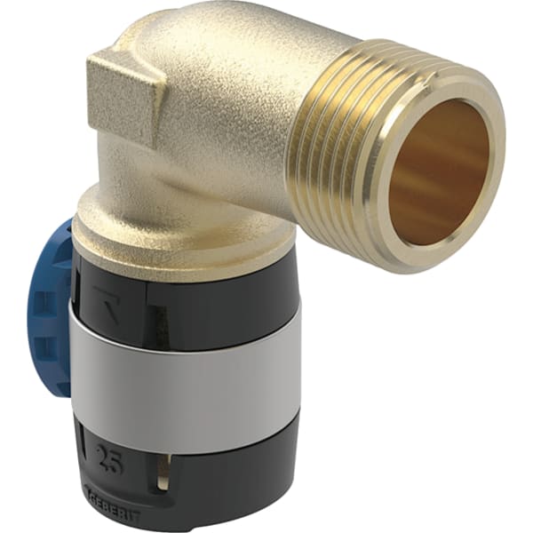 Geberit FlowFit Übergangsbogen 90 Grad mit AG RG, d32-R1, lang 620.528.00.1