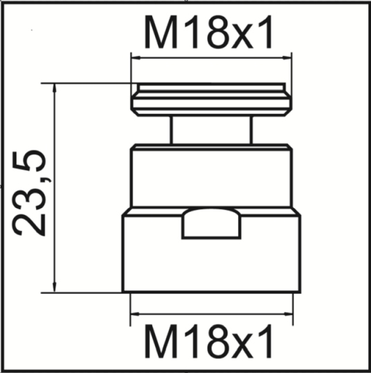 Neoperl Kugelgelenk für Designarmaturen verchromt, M18x1 x M18x1 SB 06905598