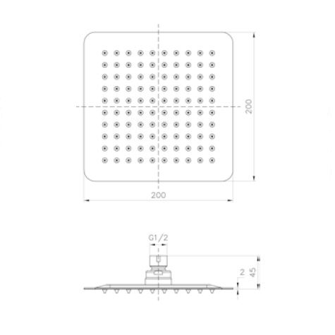 Avenarius Regenbrause 200 x 200 x 2mm 9006925016