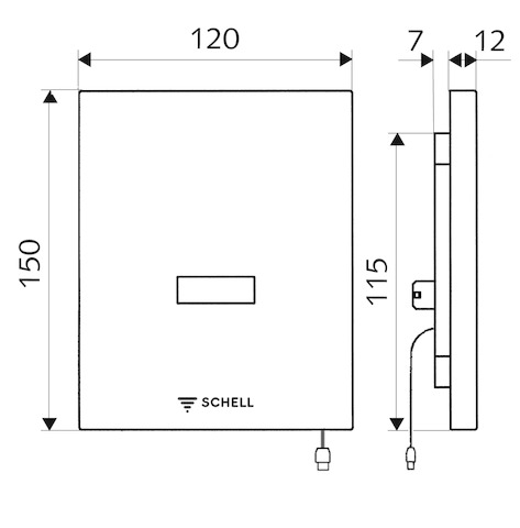 Schell Urinal-Zulaufgarnitur für Urinalzulauf hinten, 1/2" 031050099