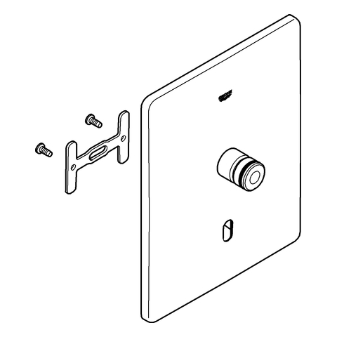 Grohe Abdeckplatte edelstahl für Elektronische Armaturen 42447SD0