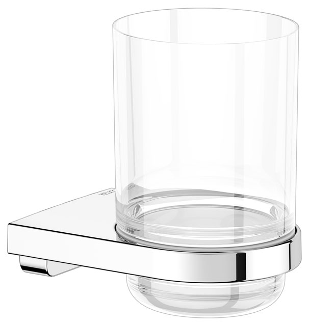 Keuco Glashalter Collection Moll mit Echtkristall-Glas, verchromt 12750019000