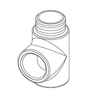 Buderus Anschluss-T-Stück für Heizpatrone verchromt, 1/2" Innengewinde 7738334738