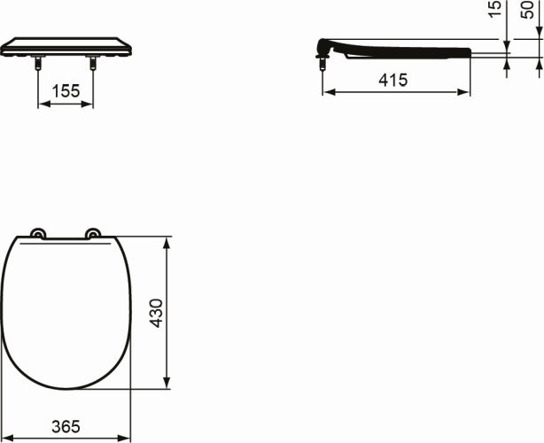 Ideal Standard WC-Sitz Connect Flat weiß E772301