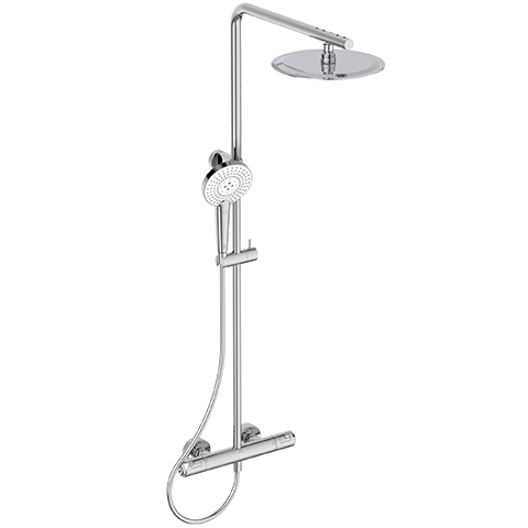 Ideal Standard Duschsystem Ceratherm T50 länge einstellbar fix mit Teleskopfunktion, chrom A7704AA
