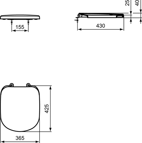 Ideal Standard WC-Sitz Eurovit Plus Softclosing weiß T679301